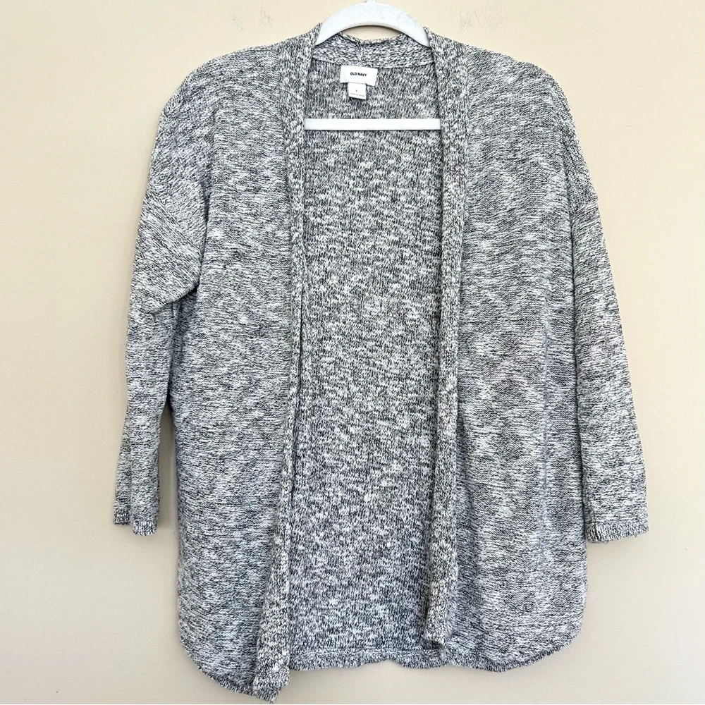 Old Navy Women’s Gray Marled Knit Open Cardigan - Picture 8 of 9